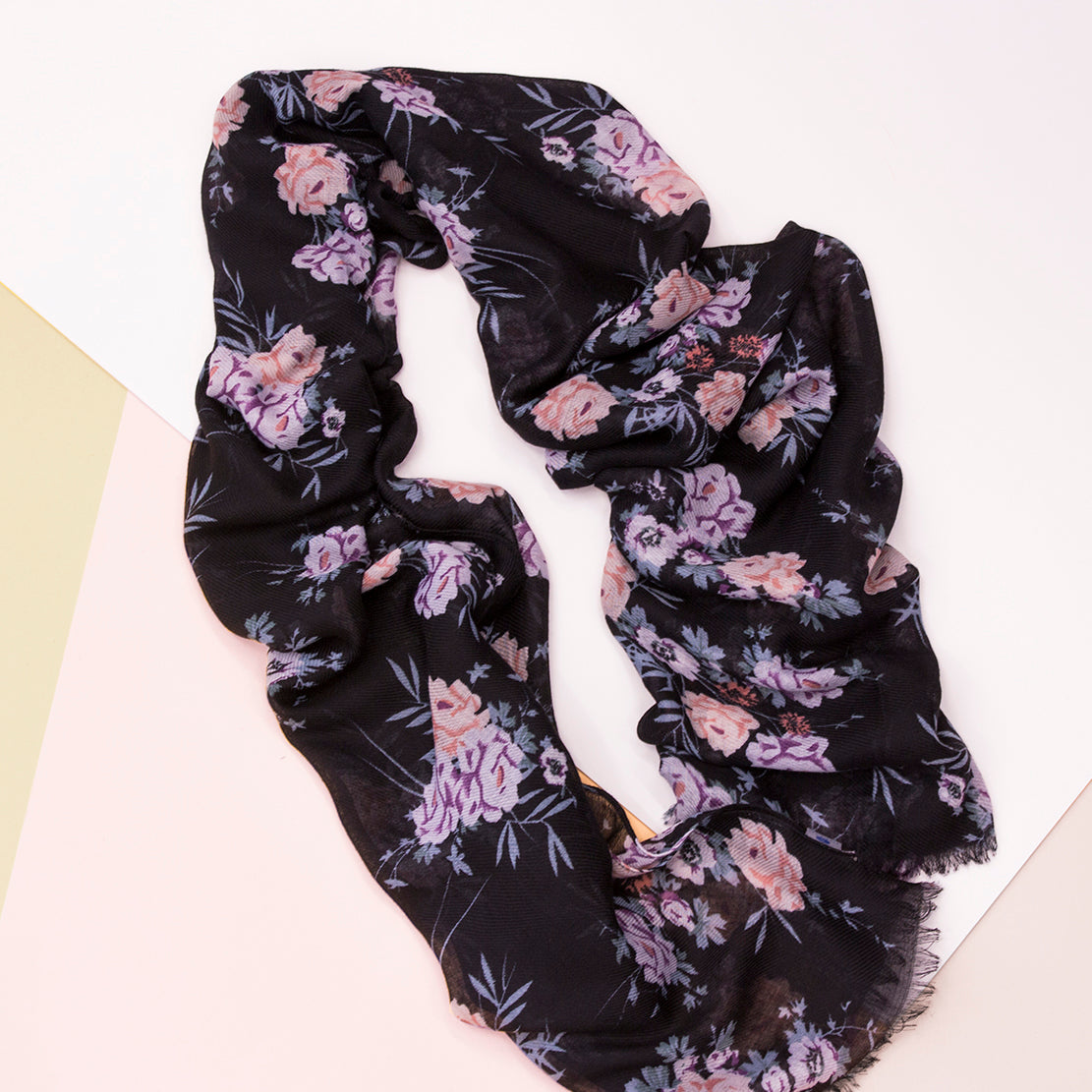 Iris Print Summer Scarf