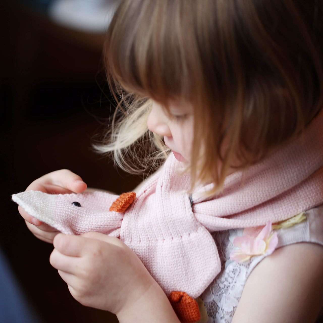 Baby Duck Knit Scarf For Toddler