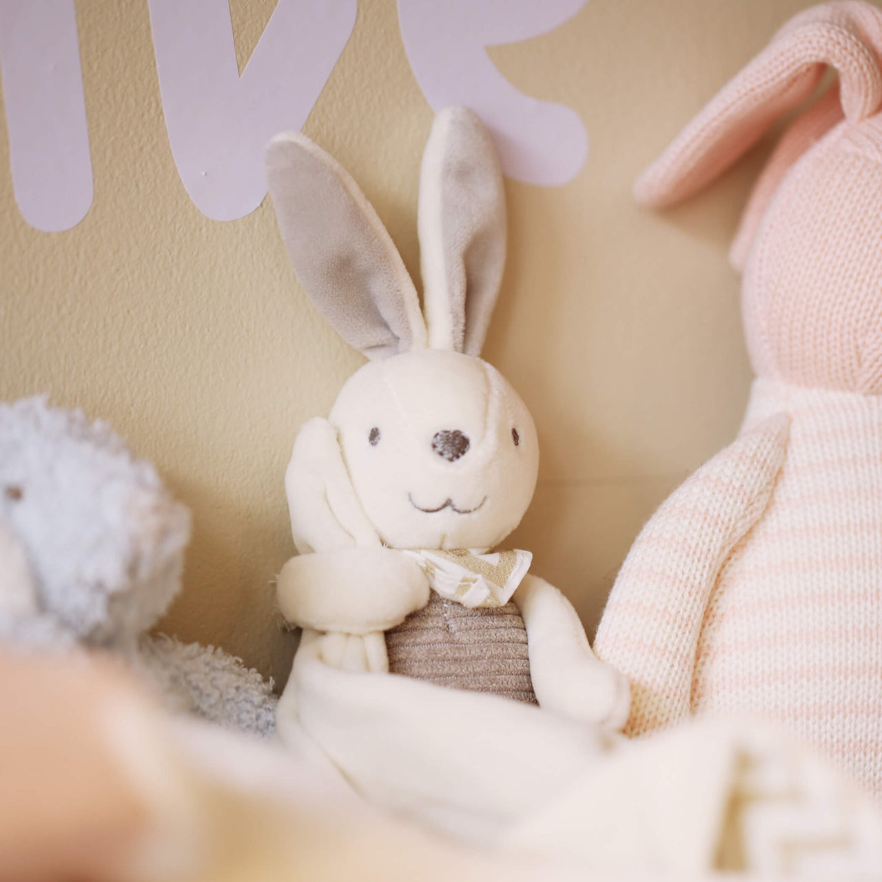 Bunny Holding Blanket Comforter For Newborn And Toddler