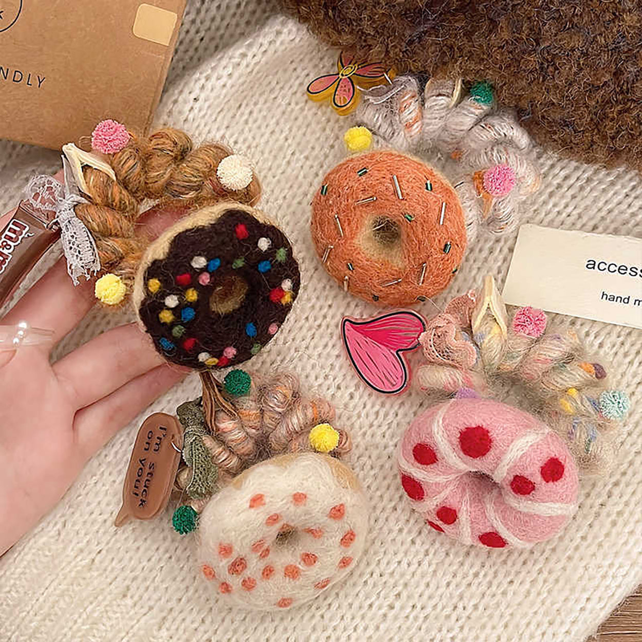 Sweet Donut Ring Hair Scrunchie