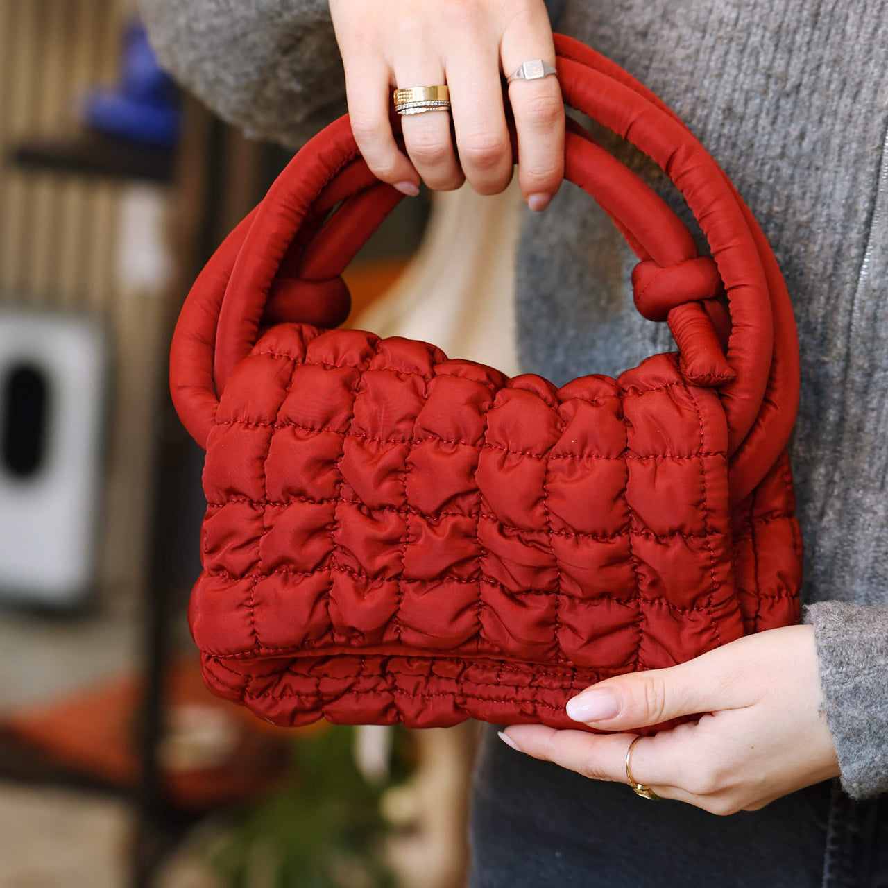 Cosy Puffy Quilted Crossbody Shoulder Bag