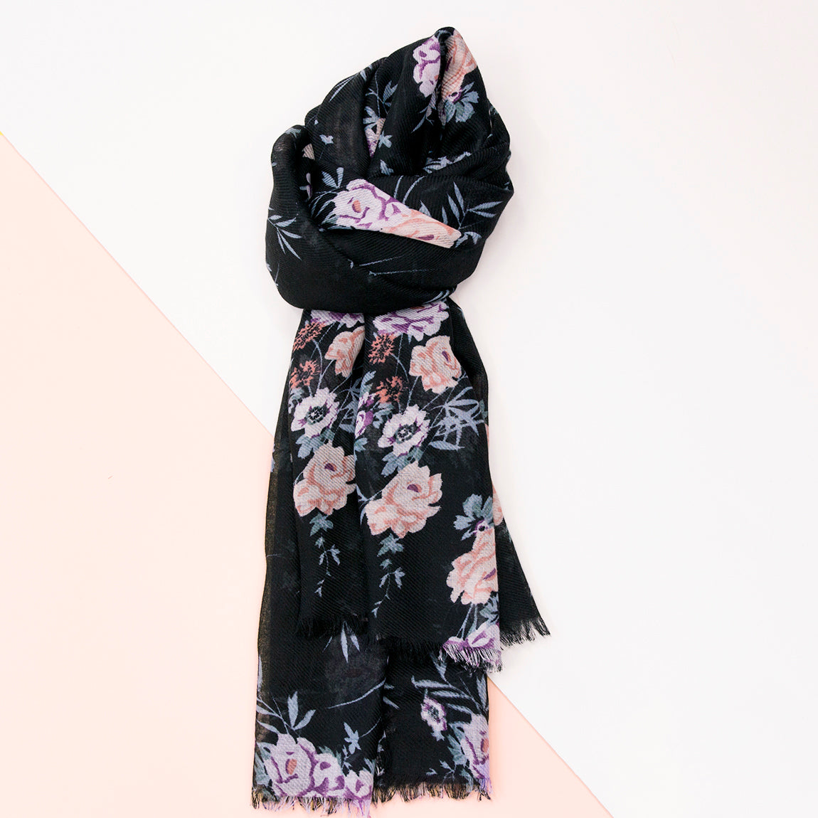 Iris Print Summer Scarf