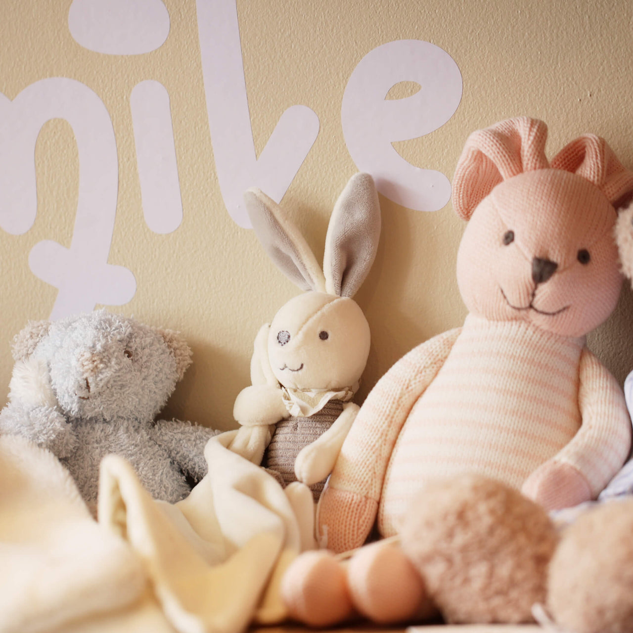 Bunny Holding Blanket Comforter For Newborn And Toddler