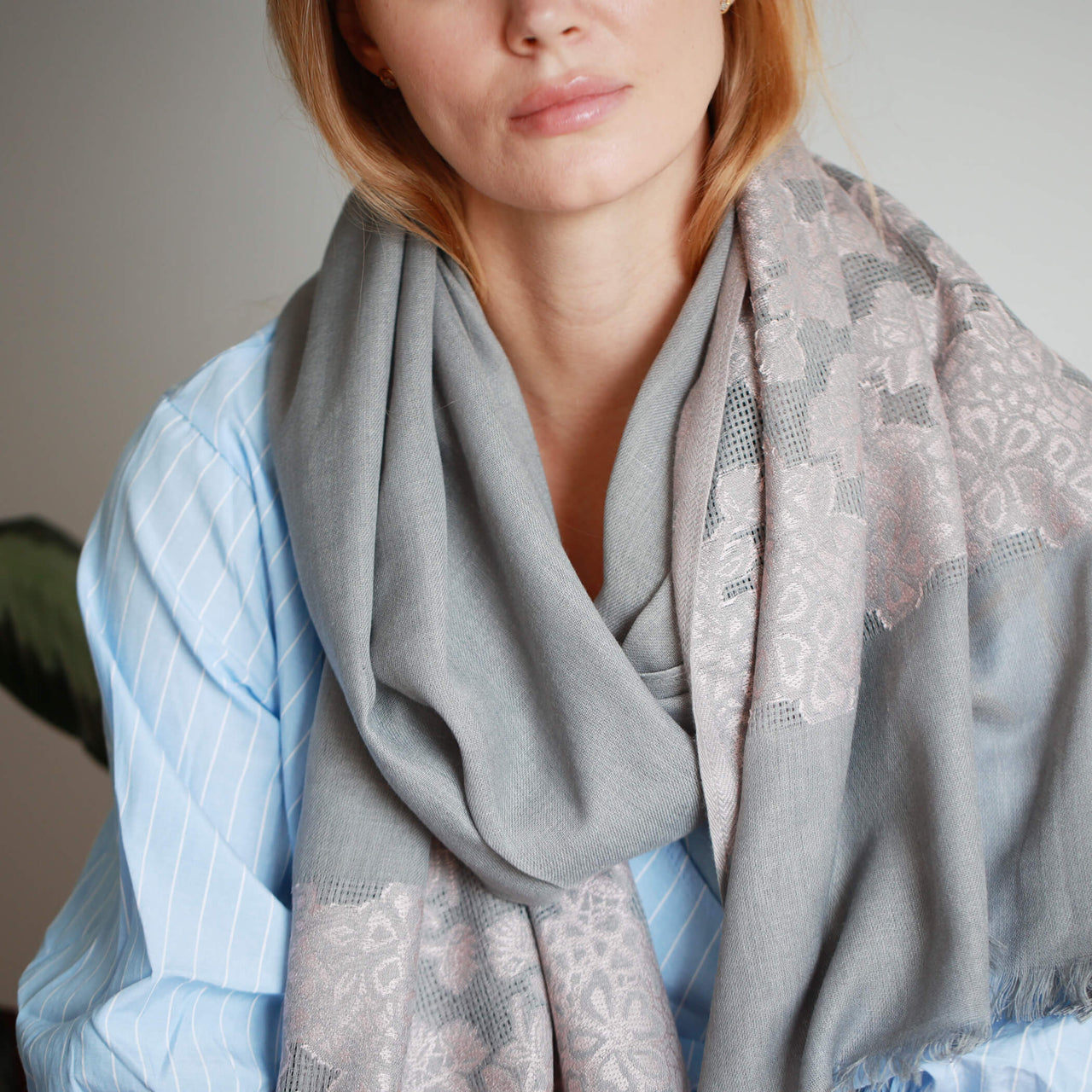 Personalised Cashmere Lace Embedded Scarf