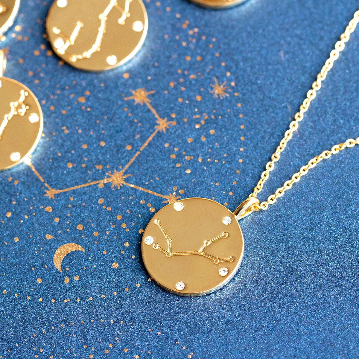 Constellation Zodiac CZ Necklace | Gift Boxed | Aries Taurus Gemini Cancer Leo Virgo Libra Scorpio Sagittarius Capricorn Aquarius Pisces