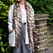 Personalised Zebra Print Heavy Weight Scarf