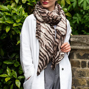 Personalised Zebra Print Heavy Weight Scarf