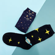 Personalised Space Captain Two Pairs Socks In A Box