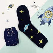 Personalised Space Captain Two Pairs Socks In A Box