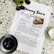 Personalised Own Recipe With Photo Tea Towel | Heirloom Memorial Gift | Family Theme Birthday Present | Custom Bespoke Design