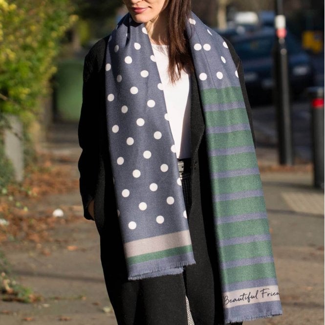 Personalised Spot & Stripe Scarf