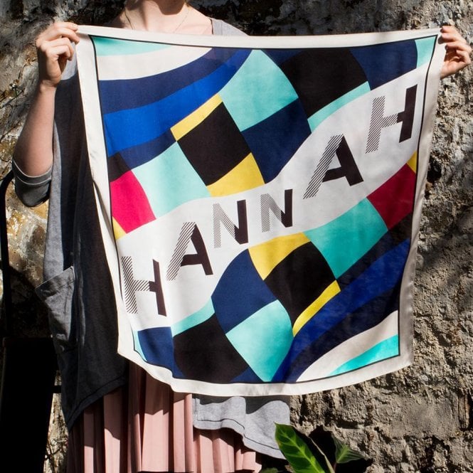 Personalised Name 'Hannah' Silky Scarf